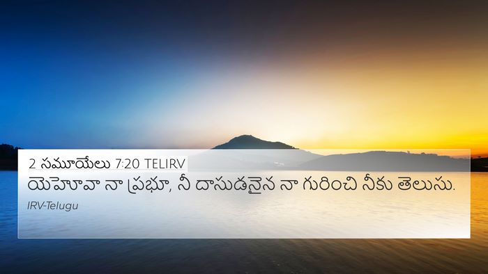 2 సమూయేలు 7:20 TELIRV Bible Verse Image