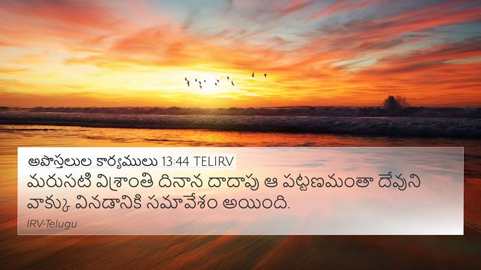 అపొస్తలుల కార్యములు 13:44 TELIRV Bible Verse Image