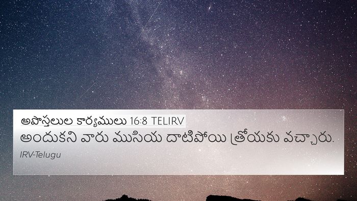 అపొస్తలుల కార్యములు 16:8 TELIRV Bible Verse Image
