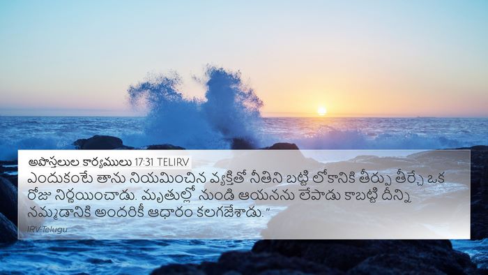 అపొస్తలుల కార్యములు 17:31 TELIRV Bible Verse Image