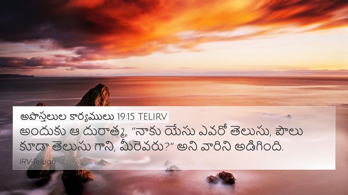 అపొస్తలుల కార్యములు 19:15 TELIRV Bible Verse Image