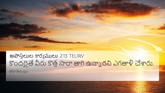 అపొస్తలుల కార్యములు 2:13 TELIRV Bible Verse Image