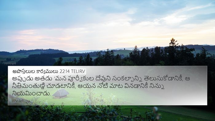 అపొస్తలుల కార్యములు 22:14 TELIRV Bible Verse Image