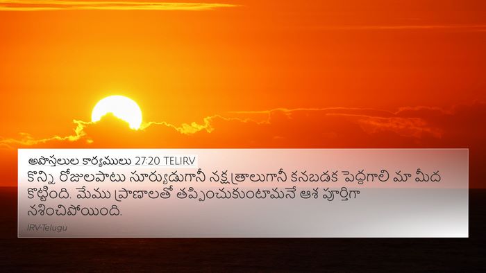 అపొస్తలుల కార్యములు 27:20 TELIRV Bible Verse Image