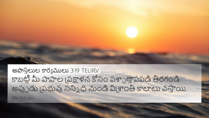 అపొస్తలుల కార్యములు 3:19 TELIRV Bible Verse Image