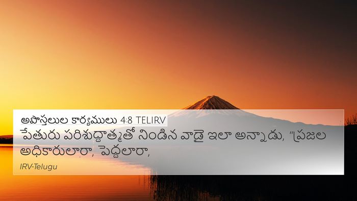 అపొస్తలుల కార్యములు 4:8 TELIRV Bible Verse Image