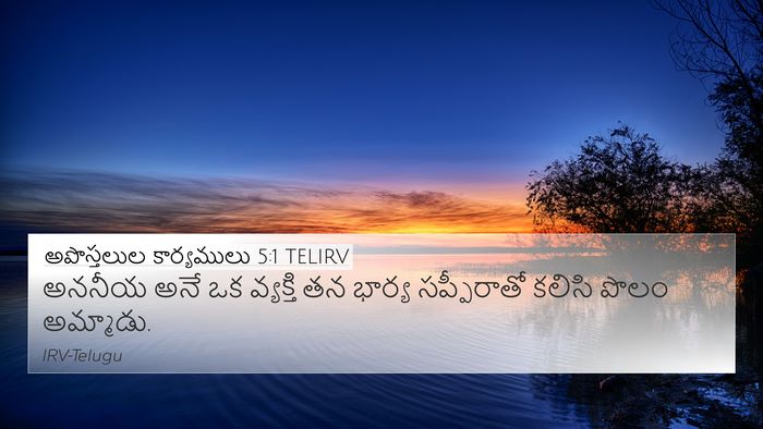 అపొస్తలుల కార్యములు 5:1 TELIRV Bible Verse Image