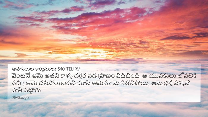 అపొస్తలుల కార్యములు 5:10 TELIRV Bible Verse Image