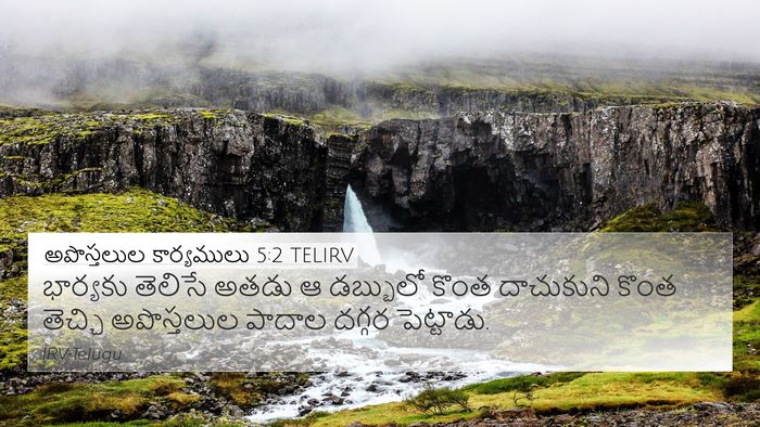 అపొస్తలుల కార్యములు 5:2 TELIRV Bible Verse Image
