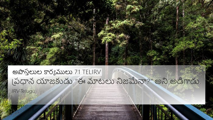 అపొస్తలుల కార్యములు 7:1 TELIRV 4K Wallpaper - ప్రధాన యాజకుడు “ఈ - 4K Wallpaper Bible Verse