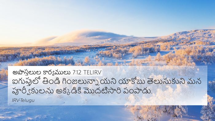 అపొస్తలుల కార్యములు 7:12 TELIRV Bible Verse Image