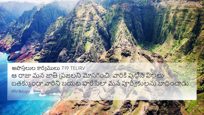 అపొస్తలుల కార్యములు 7:19 TELIRV Bible Verse Image