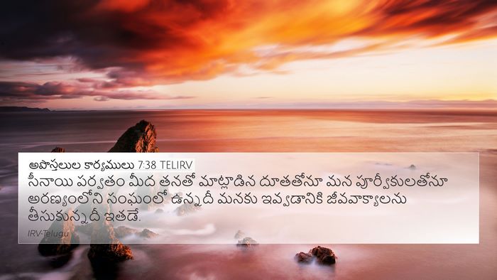 అపొస్తలుల కార్యములు 7:38 TELIRV Bible Verse Image