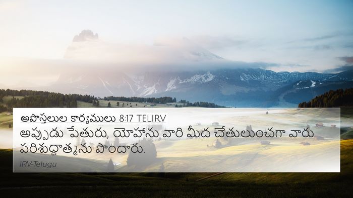 అపొస్తలుల కార్యములు 8:17 TELIRV Bible Verse Image