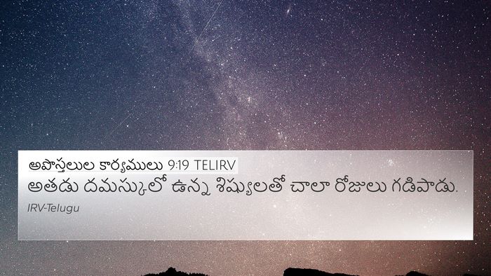 అపొస్తలుల కార్యములు 9:19 TELIRV Bible Verse Image