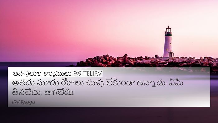 అపొస్తలుల కార్యములు 9:9 TELIRV Bible Verse Image