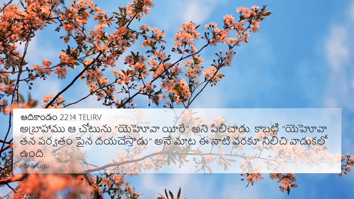 ఆదికాండం 22:14 TELIRV Bible Verse Image