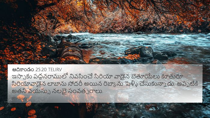ఆదికాండం 25:20 TELIRV Bible Verse Image