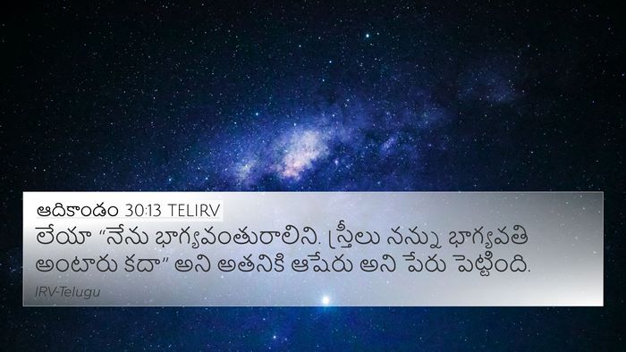 ఆదికాండం 30:13 TELIRV Bible Verse Image