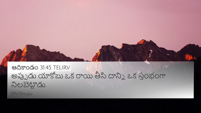 ఆదికాండం 31:45 TELIRV Bible Verse Image