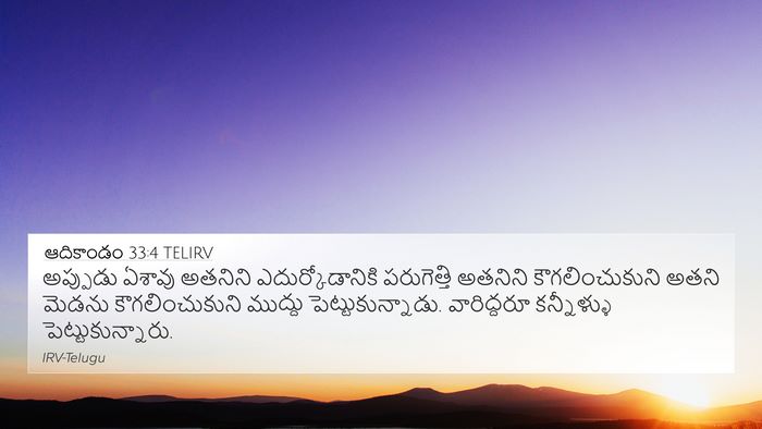 ఆదికాండం 33:4 TELIRV Bible Verse Image