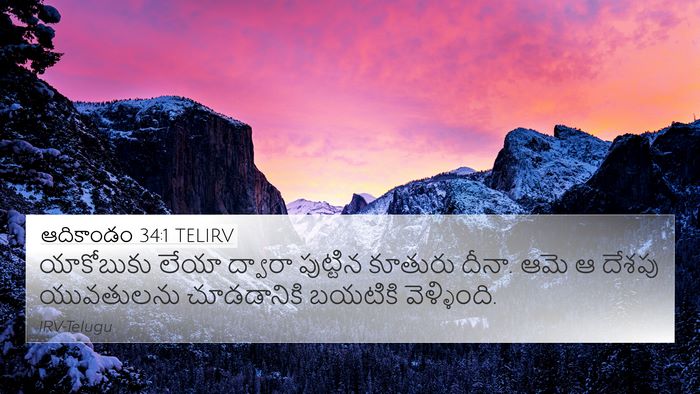 ఆదికాండం 34:1 TELIRV 4K Wallpaper - యాకోబుకు లేయా - 4K Wallpaper Bible Verse