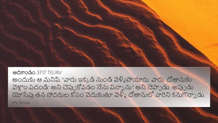 ఆదికాండం 37:17 TELIRV Bible Verse Image