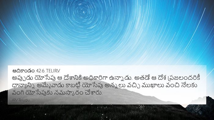 ఆదికాండం 42:6 TELIRV Bible Verse Image