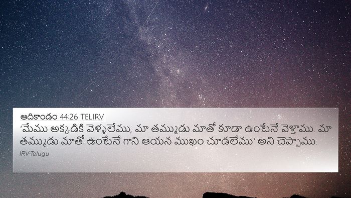 ఆదికాండం 44:26 TELIRV Bible Verse Image