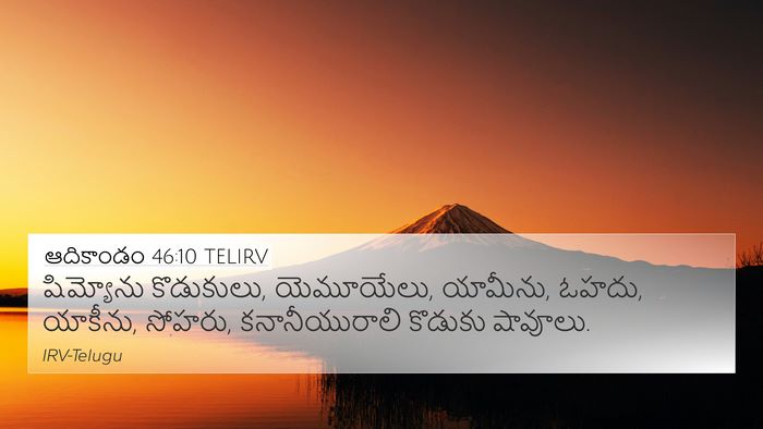 ఆదికాండం 46:10 TELIRV Bible Verse Image