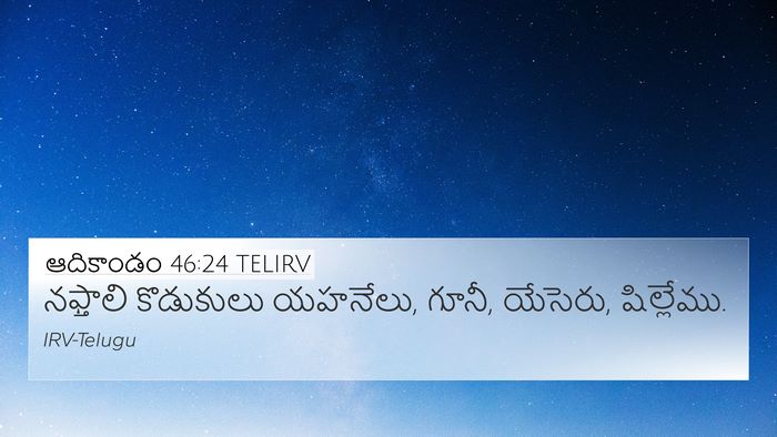 ఆదికాండం 46:24 TELIRV Bible Verse Image