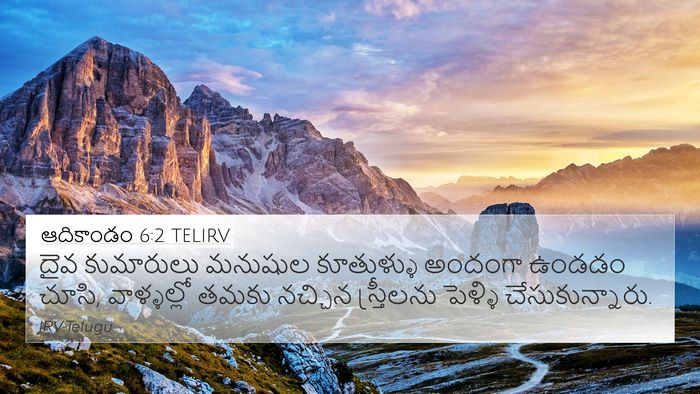 ఆదికాండం 6:2 TELIRV Bible Verse Image