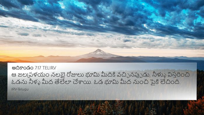 ఆదికాండం 7:17 TELIRV Bible Verse Image