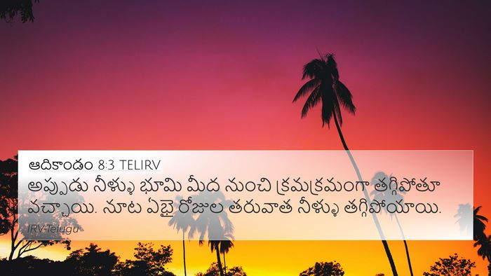 ఆదికాండం 8:3 TELIRV Bible Verse Image