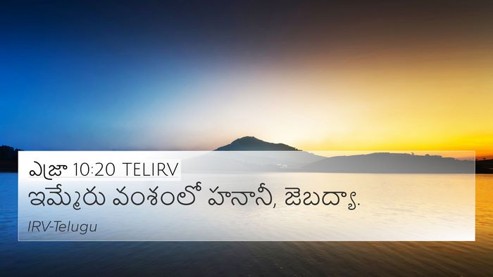 ఎజ్రా 10:20 TELIRV 4K Wallpaper - ఇమ్మేరు వంశంలో - 4K Wallpaper Bible Verse
