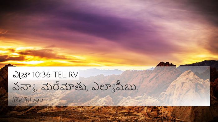 ఎజ్రా 10:36 TELIRV 4K Wallpaper - వన్యా, మెరేమోతు, - 4K Wallpaper Bible Verse