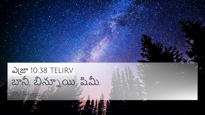 ఎజ్రా 10:38 TELIRV 4K Wallpaper - బానీ, బిన్నూయి, - 4K Wallpaper Bible Verse