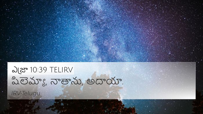 ఎజ్రా 10:39 TELIRV Bible Verse Image