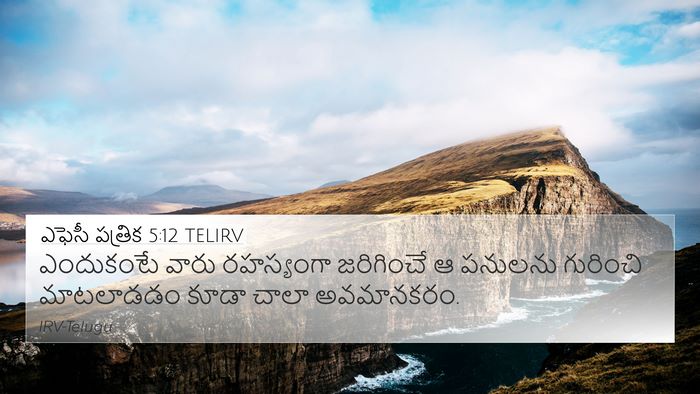 ఎఫెసీ పత్రిక 5:12 TELIRV Bible Verse Image