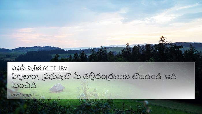 ఎఫెసీ పత్రిక 6:1 TELIRV Bible Verse Image
