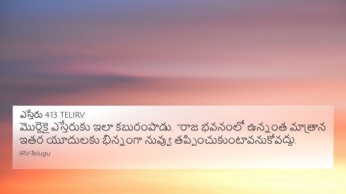 ఎస్తేరు 4:13 TELIRV Bible Verse Image