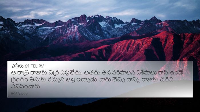 ఎస్తేరు 6:1 TELIRV Bible Verse Image