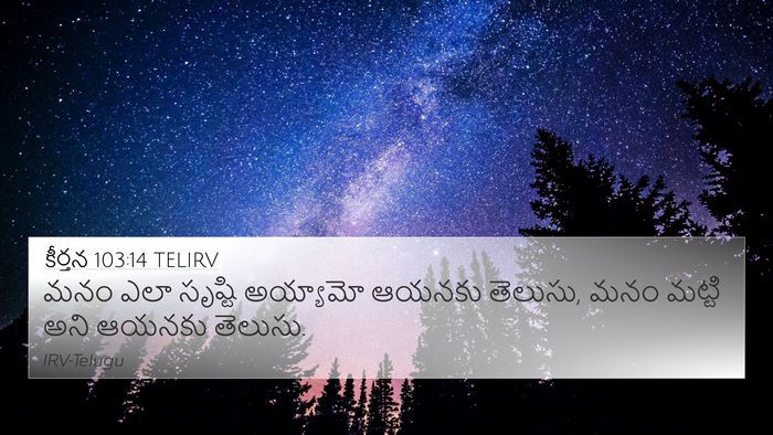 కీర్తన 103:14 TELIRV 4K Wallpaper - మనం ఎలా సృష్టి - 4K Wallpaper Bible Verse