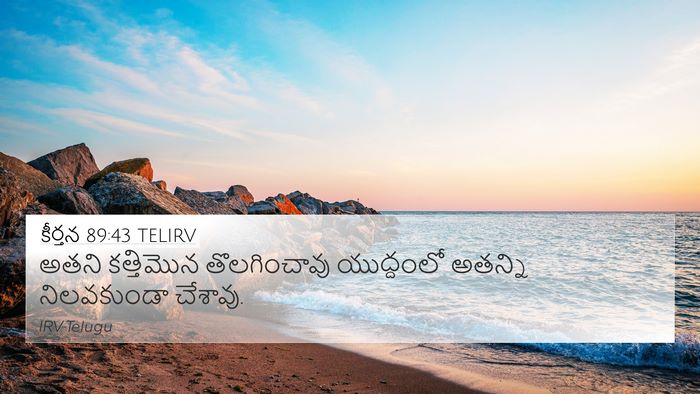 కీర్తన 89:43 TELIRV 4K Wallpaper - అతని కత్తిమొన - 4K Wallpaper Bible Verse