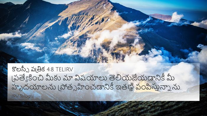 కొలస్సీ పత్రిక 4:8 TELIRV Bible Verse Image