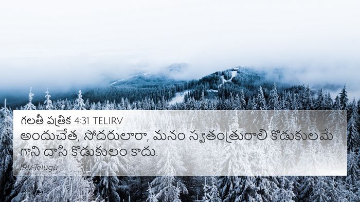గలతీ పత్రిక 4:31 TELIRV Bible Verse Image