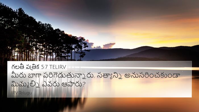 గలతీ పత్రిక 5:7 TELIRV Bible Verse Image