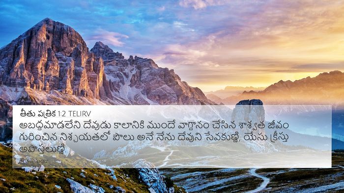 తీతు పత్రిక 1:2 TELIRV Bible Verse Image