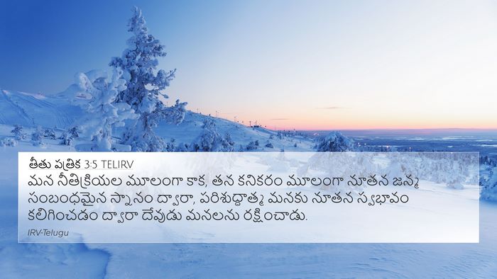 తీతు పత్రిక 3:5 TELIRV Bible Verse Image