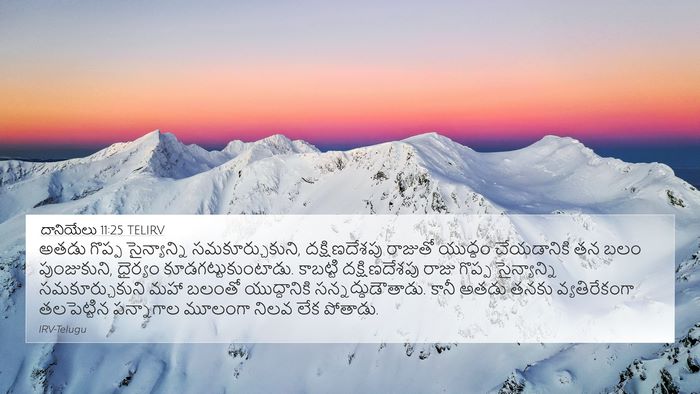 దానియేలు 11:25 TELIRV Bible Verse Image